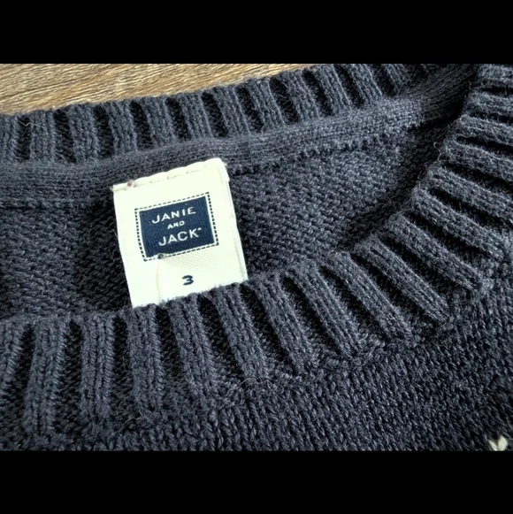 Janie And Jack Boys Train Sweater/Hat Size 3 - Picture 2 of 5